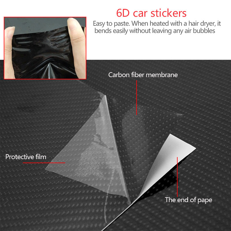 6D Car Carbon Fiber Sticker2