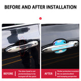 SEAMETAL Car Door Handle Bowl Scratch Protective Stickers Universal Luminous Cars Sticker Car Handle Anti-collision Strips