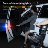 2/4Pcs Car Opening Door Warning Light Magnetic Auto LED Signal Lamp Strobe Lights
