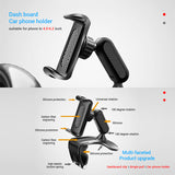 Car Dashboard Phone Holder for 4 to 6.2-inch Smartphones
