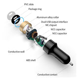 Dual USB Port Car Charger 5V 3.1A LCD Display Cigarette Lighter Adapter Red