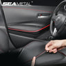 SEAMETAL Luxury Car Mouldings Trim PU Leather Braid Decorative Line Strips for Door Dashboard Sticker