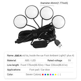 SEAMETAL LED Car Interior Ambient Decorative Light Colorful RGB Foot Light Universal Auto USB Atmosphere Light