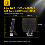 SEAMETAL Car 12V 16LED Square Work Light Spotlight 4colors Off Road Working Light Universal For ATV Boat Truck SUV Fog Lamp