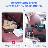 SEAMETAL 3 in 1 Car Bag Hook With Phone Holder Car Purse Hanger Headrest Seat Hook for Clothes Hat Water Bottle Grocery Backpack