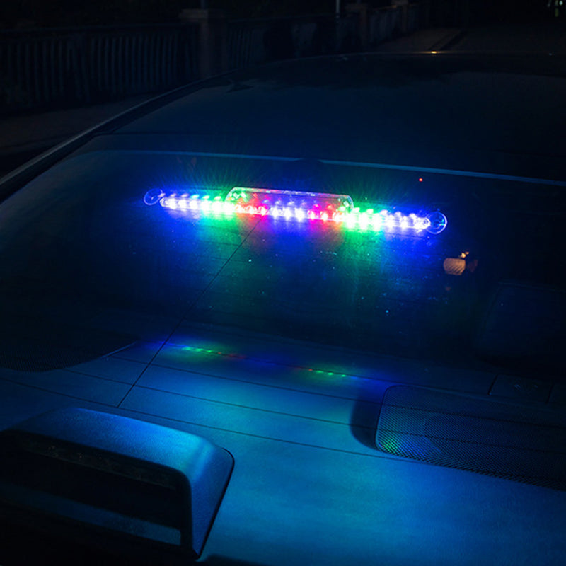 Car LED Warning Light Rear Windshield Strobe Lamp Auto Daytime Running Light