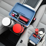 Car Armrest Storage Box with Cup Bottle Holder Auto Mobile Phone Tissue Storage