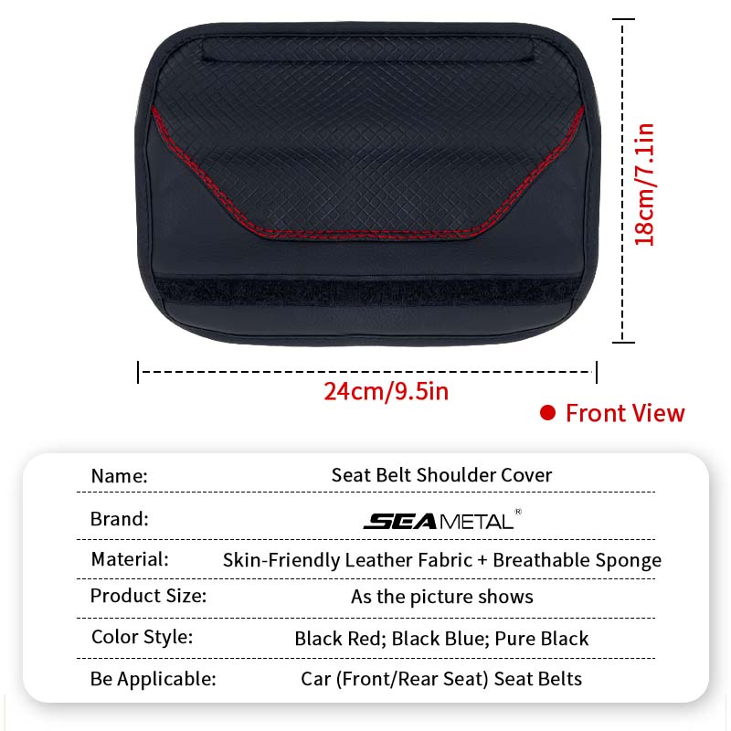 Car Seat Belt Protector Pad Leather Shoulder Cushion Cover