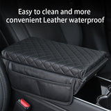 SEAMETAL PU Leather Car Armrest Mat Center Console Arm Rest Protection Cushion