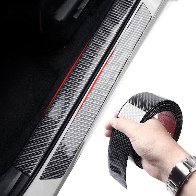 3M 5D Car Door Protector Carbon Fiber Strip Sill Scuff Cover Sticker  Antiscratch