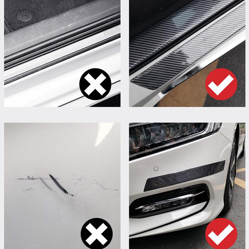 Kohlefaser Autoaufkleber Protector Strip Auto Tür Sill