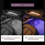 Seametal 12V Car Atmosphere Lamp Interior USB Auto Ambient Lights 4 in 1 Car Atmosphere Decor Lights Led Mini Auto USB Decorative Light5