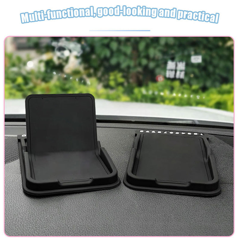 SEAMETAL Anti Slip Mat Car Phone Holder Multi-functional Mobile Phone Stand With Car Parking Number Plate Car Interior Gadgets