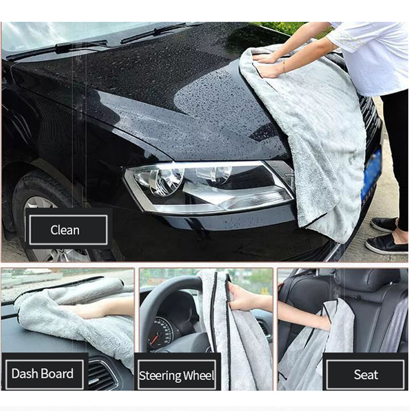 Car Care Washing Drying Microfiber Towel Strong Thick Plush Fiber Car –  SEAMETAL