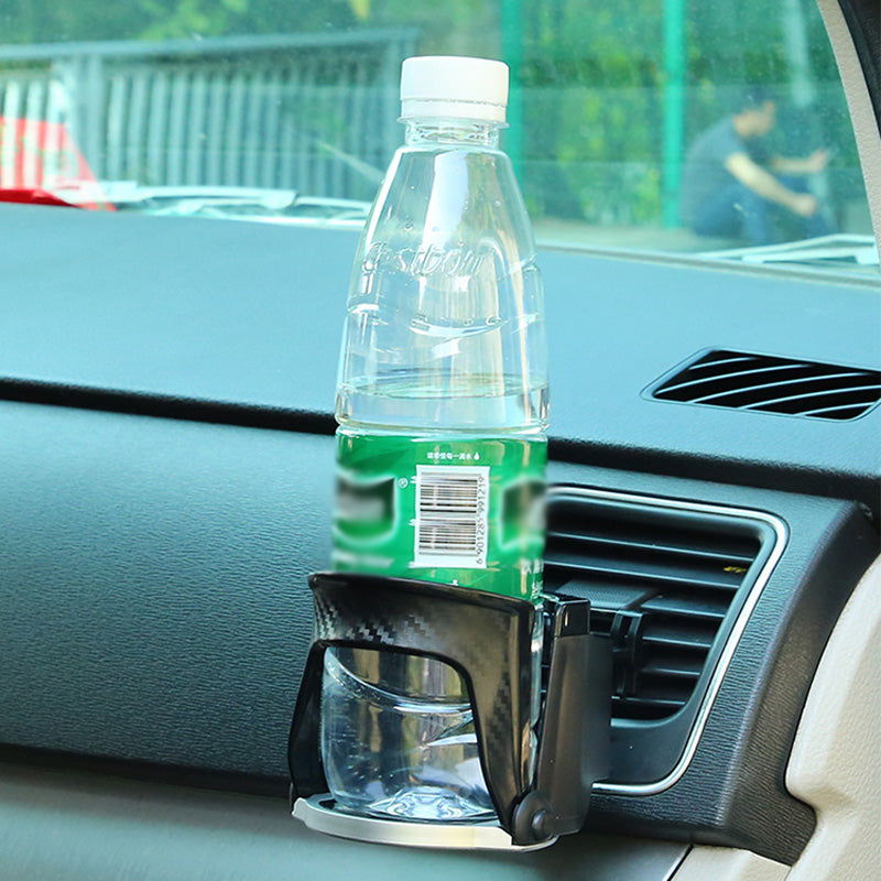 SEAMETAL Carbon Fiber Car Air Outlet Vent Drink Holder Multifunctional Car Cup Holder