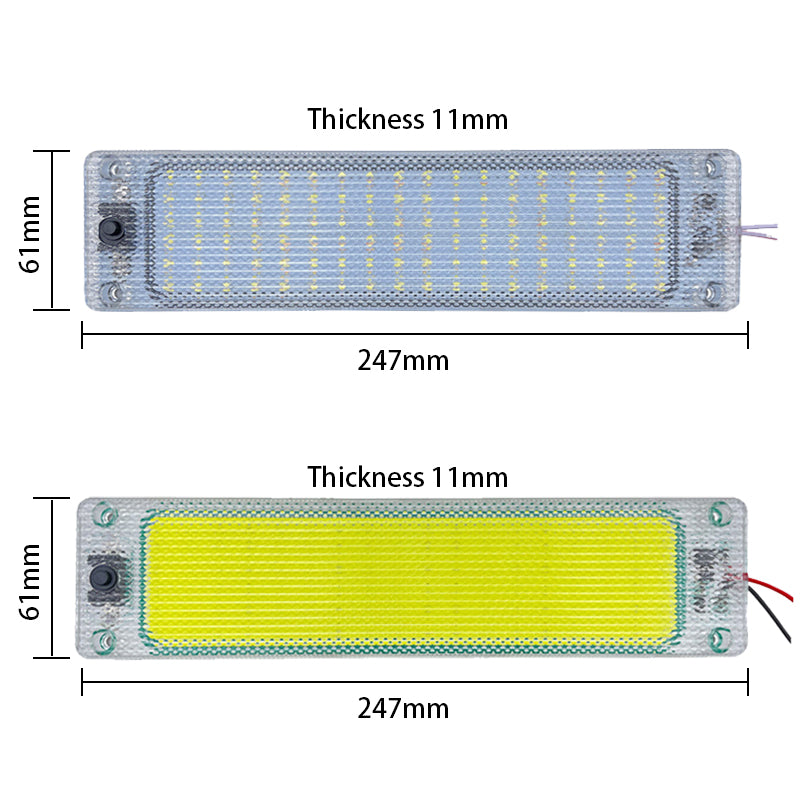 SEAMETAL Car Reading Light LED/COB White Lighting Interior Cab for Truck Touring Cross Country Vehicle Familiar Reading Lights