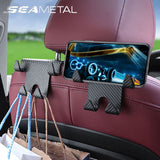 SEAMETAL 3 in 1 Car Bag Hook With Phone Holder Car Purse Hanger Headrest Seat Hook for Clothes Hat Water Bottle Grocery Backpack
