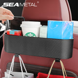 SEAMETAL Car Seat Back Storage Box Multifunctional Universal Seat Back Hook Cup Phone Holder