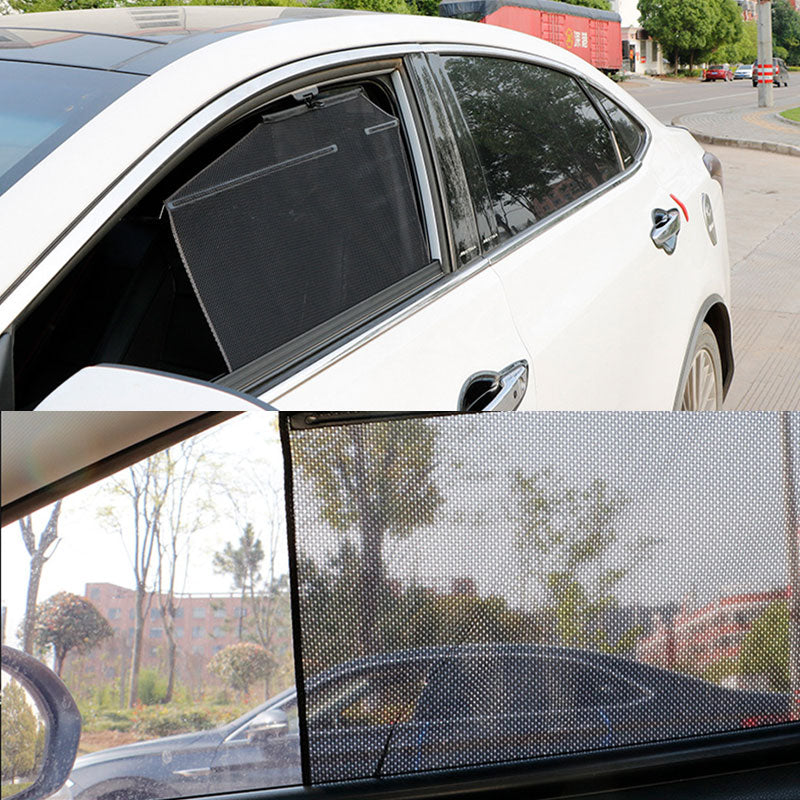 Automatic Lifting Car Sunshade Side Window Telescopic Privacy Curtains