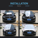 Breathable Car Half Cover Waterproof Scratch Sun Dust Snow Resistant