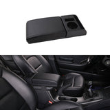 PU Leather Car Armrest Pad With Cup Holder Storage Box