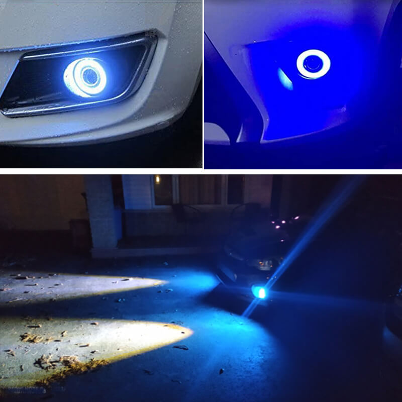 Car LED COB Angel Eyes Fog Lights LED Headlight DRL Driving Lights Signal Bulbs