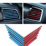 Interior Car Mouldings Chrome Stickers Universal Automobiles Air Outlet Strips