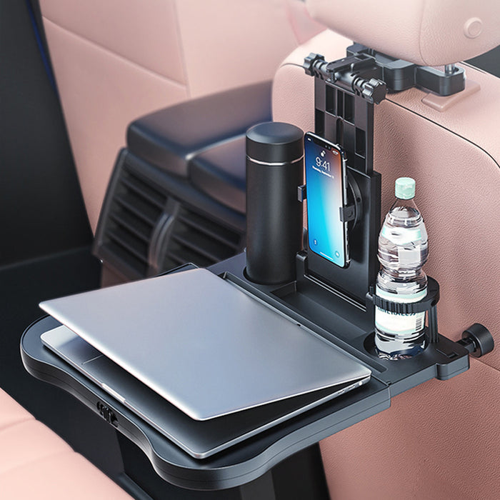 SEAMETAL Car Auto Back Seat Folding Table Tray Food Drink Cup Holder Stand