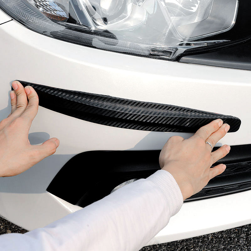 Carbon Fiber Look Rear Bumper Corner Protector Sticker – 39.4″ X 3.5″ – Car Accessory