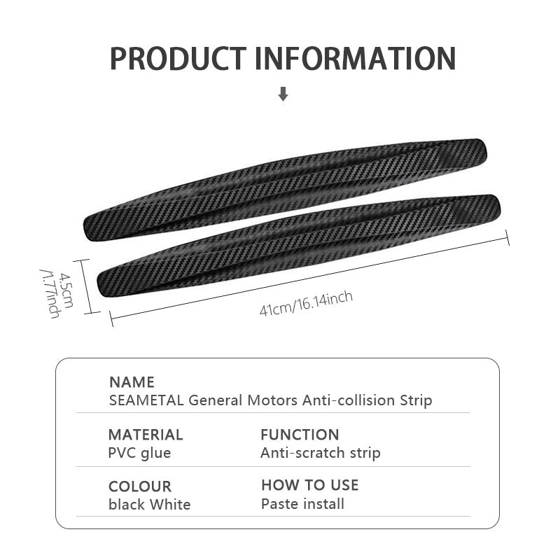 Car Carbon Fiber Front Rear Bumper Protector Corner Guard Scratch Sticker