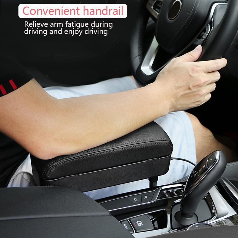 Snapklik.co : Auto Center Console Pad, PU Leather Car Center Console Box Cushion, Non Slip Soft - Foto 3