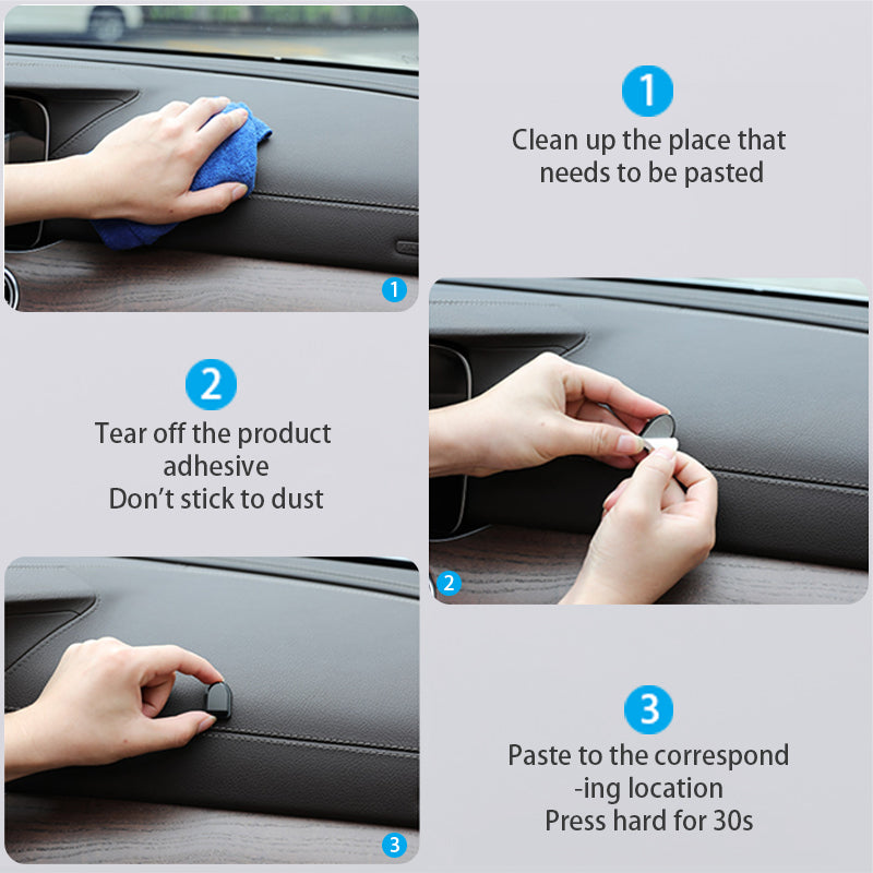ABS Car Hooks PC Self-Adhesive Dashboard Hook for 10Pcs Car
