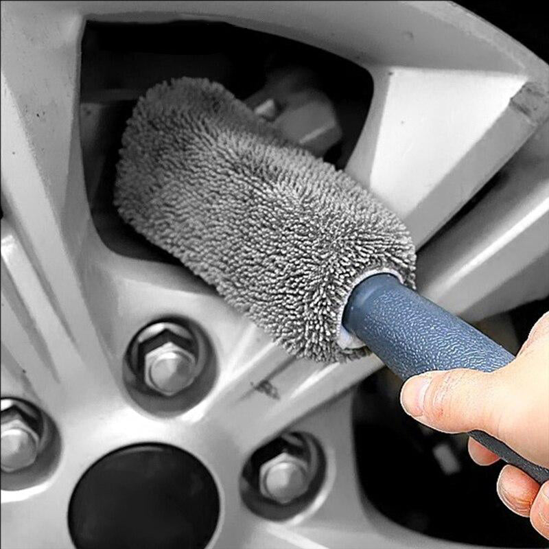 Car Wheel Cleaning Brush Microfiber Wheel Rim Brush Interior Duster