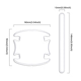 4Pcs Door Bowl Protection Film Universal Waterproof Car Sticker
