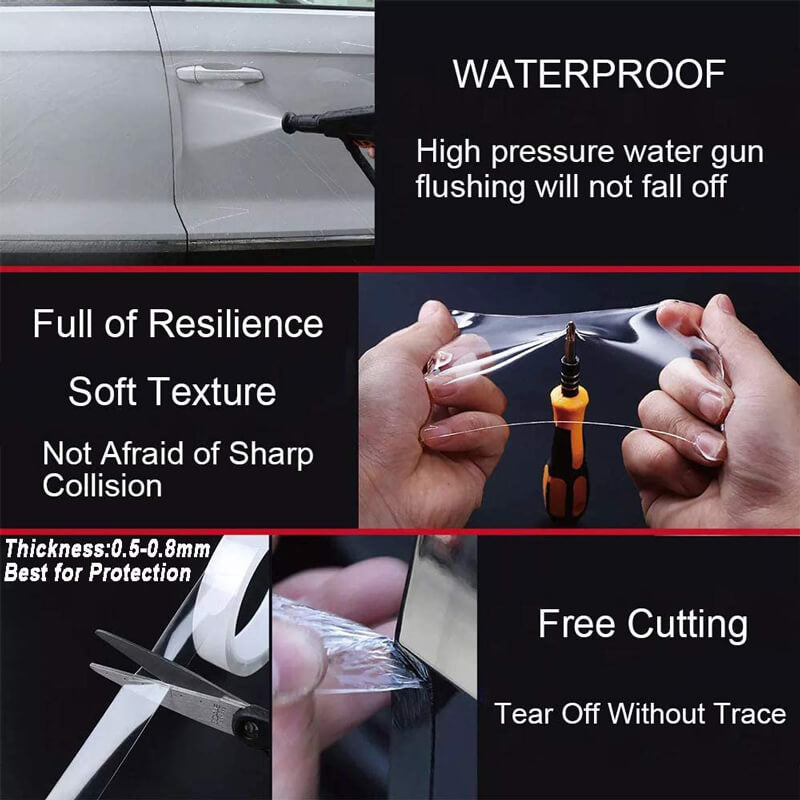 Car Protection Sticker Car Door Edge Safety Protector Stickers Transparent Nano Tape Auto Tru ...