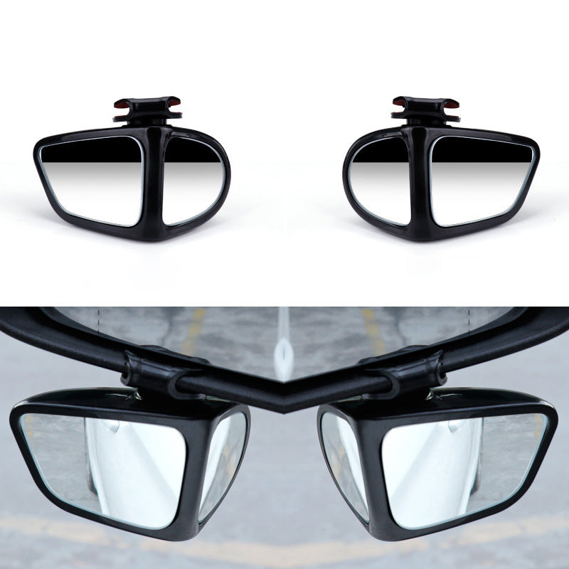 Car Double Side Blind Spot Mirrors 360 Wide Angle Reversing Auxiliary Mirror