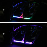 LED Light Strips For Car Neon Lighting Door Decor Multi-colored with Remote Control
