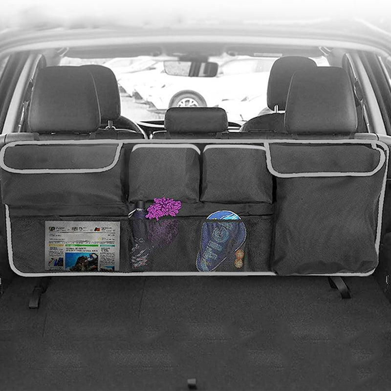 Backseat Trunk Organizer for SUV & Car Hanging Organizer Foldable Cargo Storage  Bag Adjustable Strap Durable Cover and Fit for Most Vehicles 