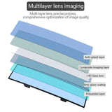 Car Rearview Mirror Interior Auto Reflective Lens Surface Blue Mirror