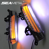 Car Rearview Mirror LED Light Auto Exterior Warning Lights Turning Signal Lamp for Toyota