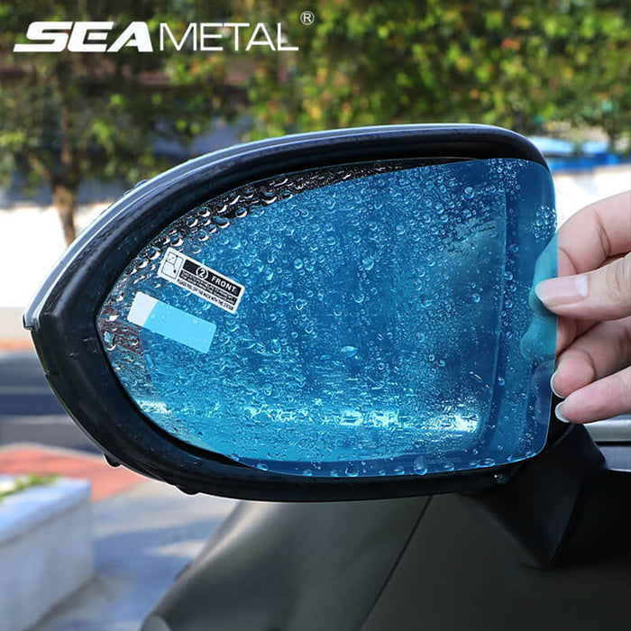 SEAMETAL Clear Car Rear View Mirror Rainproof Film Anti-Fog Protective Sticker