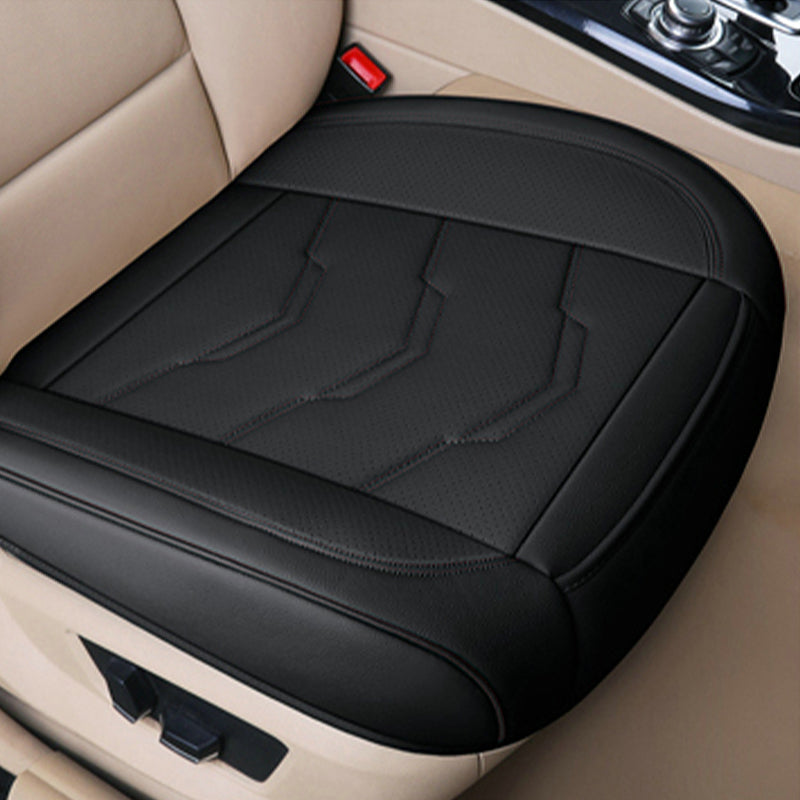 PU Lederen Auto Vervangend Zitkussen Pad Voorstoel Beschermer Mat Cover Voor 4 Deurs Sedan Suvbeige