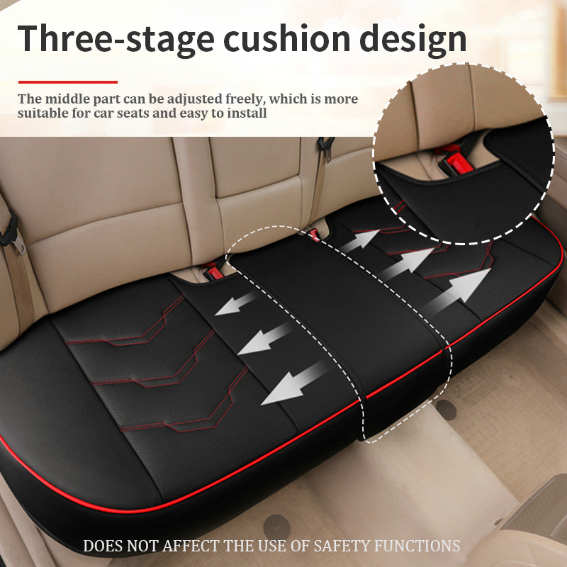 thumbnail image 2 of BCSMMCAR PU Leather Car Seat Cover Full Set – 5-Seat Protection, Black/Gray, Universal Fit 2 of 4