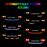 Car Tailgate LED Strip Light Flexible RGB Streamer Turning Signal Lights 150cm