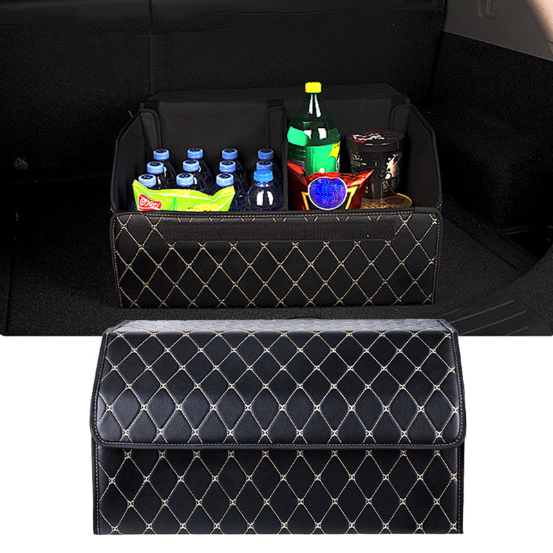 Car Trunk Organizer Foldable Leather Luxury Tidy Trunk Box – SEAMETAL