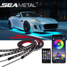 SEAMETAL Universal Car Underglow RGB LED Neon Light Kit, App & Remote Control Atmosphere Lamp
