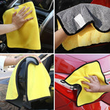 3Pcs Car Wash Towels Microfiber Washing Rag Super Absorbent Auto Drying Cleaning Cloth