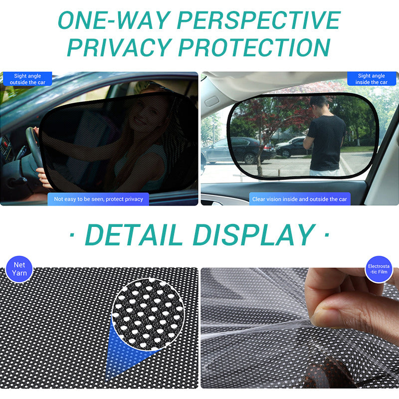 Foldable Car Side Window Shades Breathable Mesh, Black – SEAMETAL