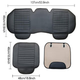 Custom Fit Leather Seat Cushions for Car White Thread