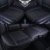 Custom Fit Leather Seat Cushions for Car White Thread